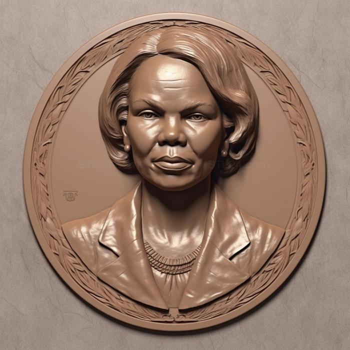 Famous (Condoleezza Rice 4, 3DFMS_8843) 3D models for cnc